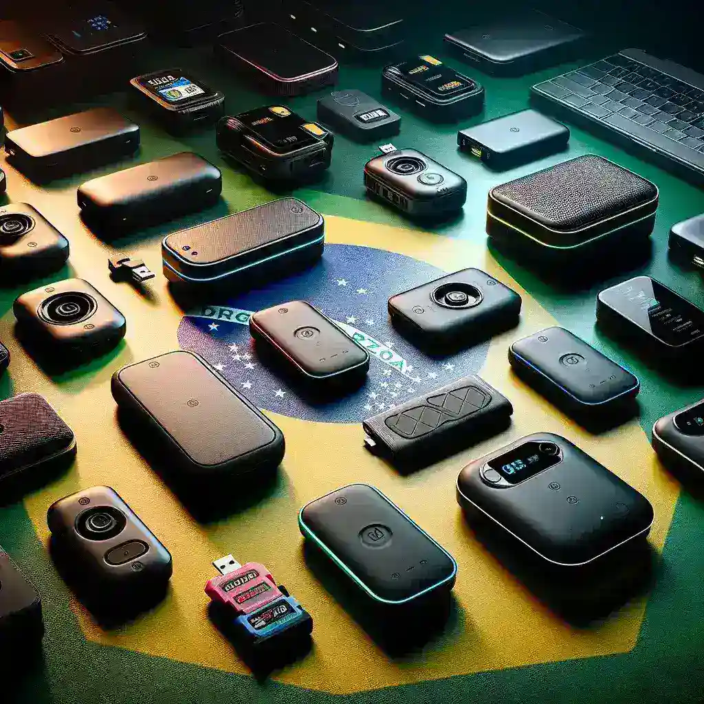 "Dispositivo de backup portátil para fotógrafos e videomakers no Brasil, destacando sua portabilidade e características técnicas em um ambiente criativo."