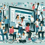 "Plataforma digital para agendamento de exames laboratoriais online, mostrando a interface amigável e funcionalidades para facilitar o processo de usuários e startups em saúde."